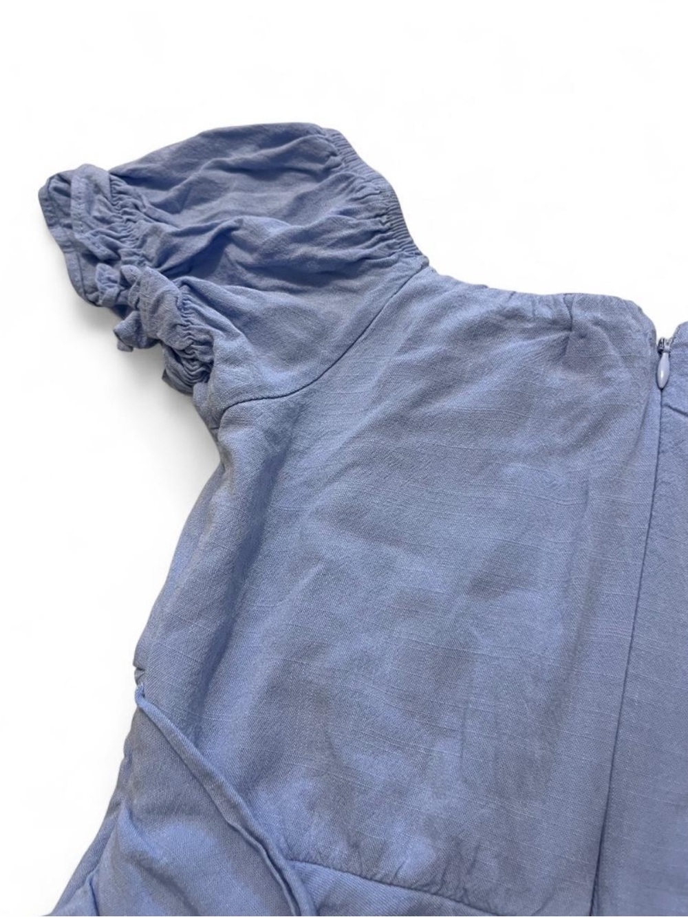 Altar’d State Haisley Double Layered Romper in Light Blue - Picture 8 of 9